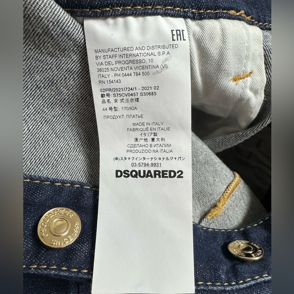 DSQUARED 2 DENIM PERALS MIDI DRESS - Picture 10 of 10